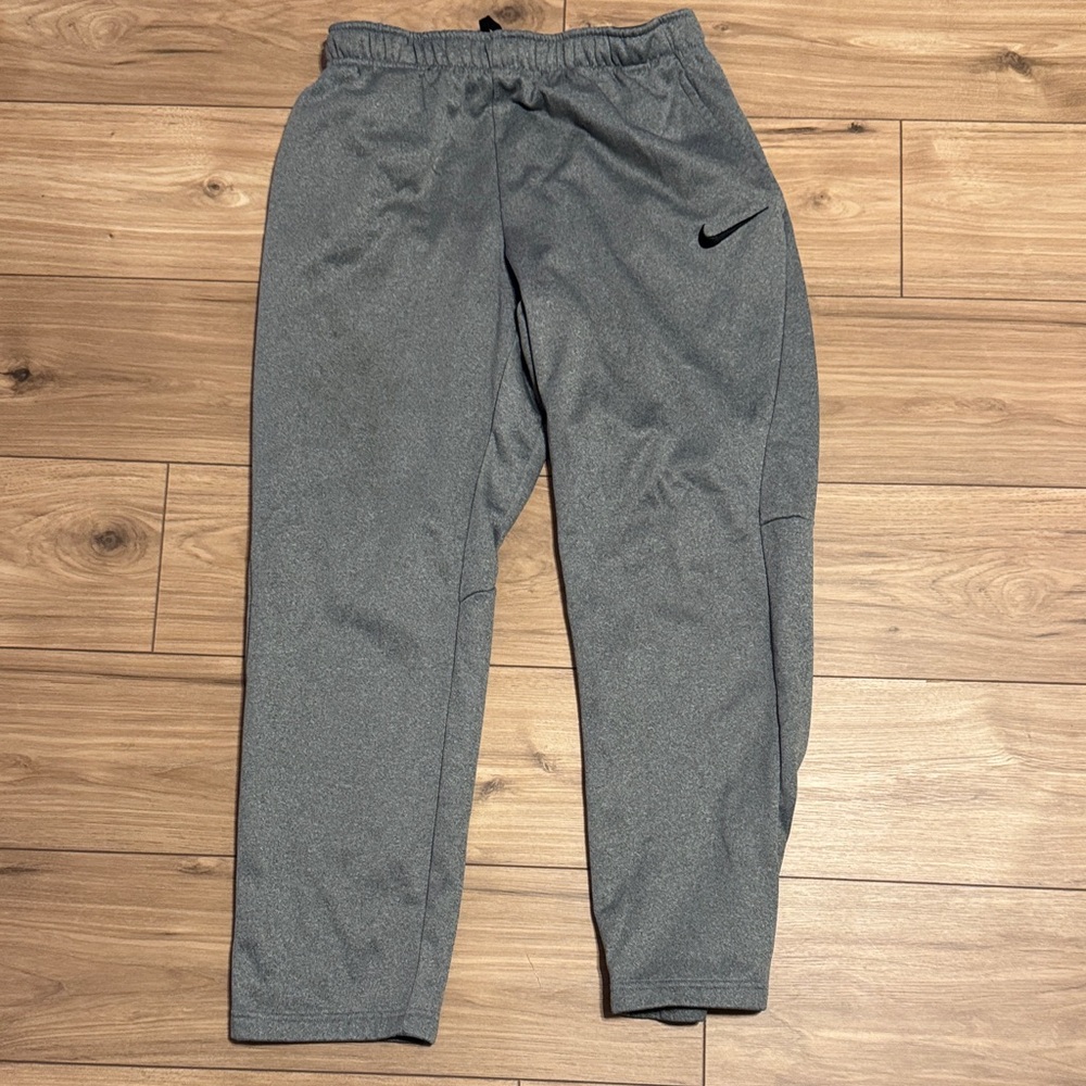 Nike Heather Gray Joggers with Black Swoosh